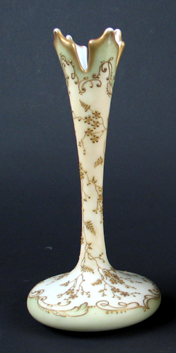 Appraisal: AN AMERICAN CROWN MILANO PORCELAIN STICK VASE marked with the