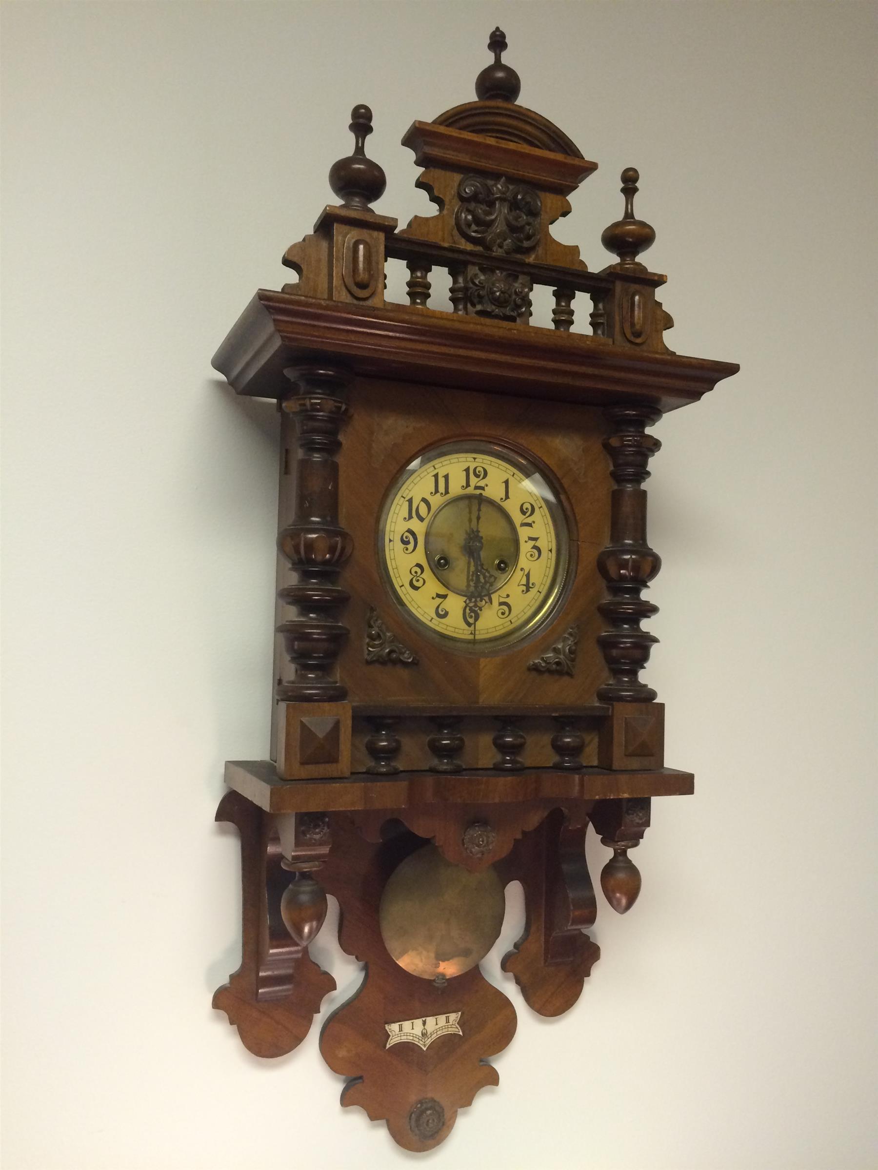 Appraisal: TWO WALL CLOCKS American and European th quarter- th century