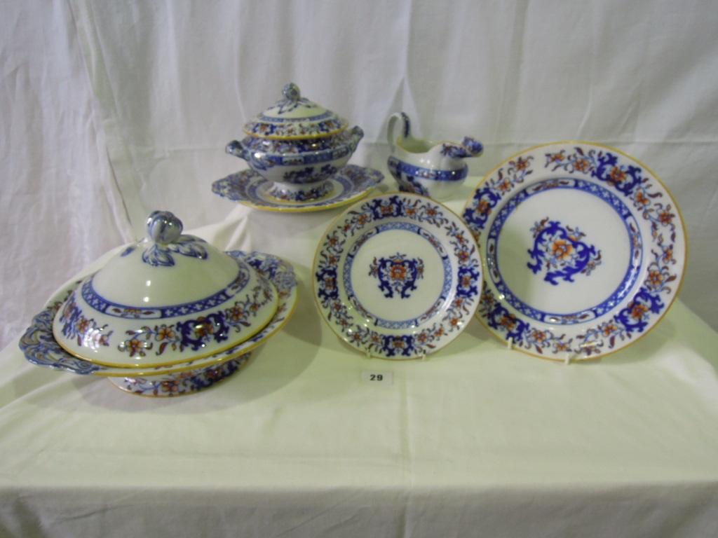 Appraisal: A collection of late th century Mintons dinnerwares with red