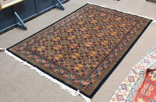 Appraisal: Chinese carpet with thunder line pattern Chinese carpet with thunder