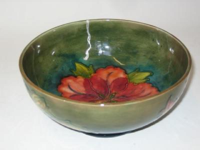 Appraisal: A MOORCROFT POTTERY BOWL of circular form tube lined in