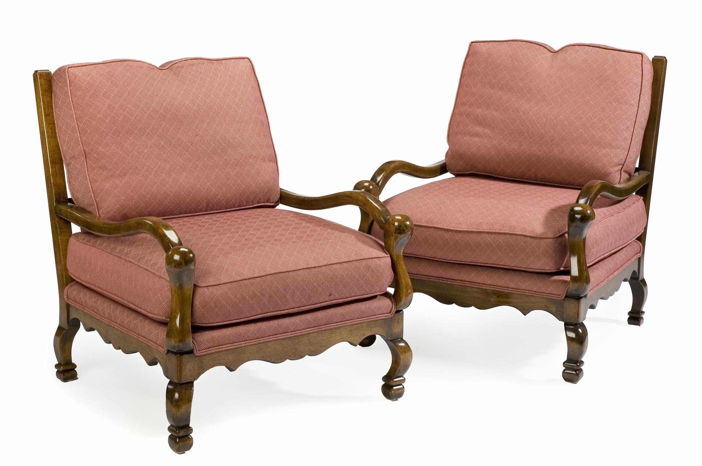 Appraisal: A set of four Louis XV style mixed wood armchairs