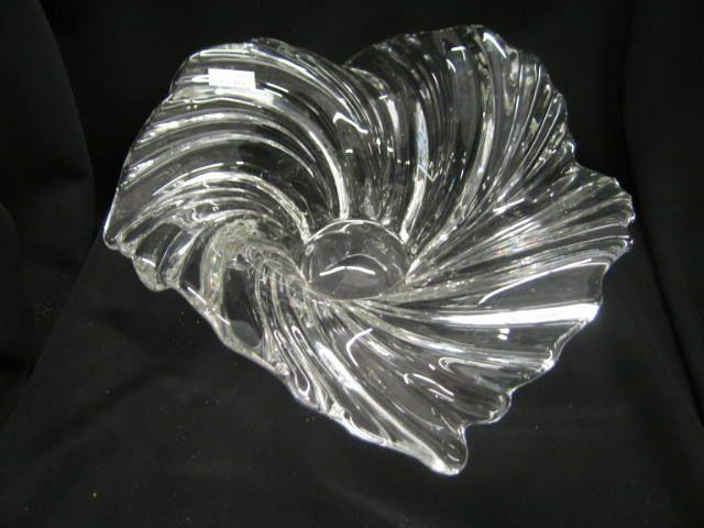 Appraisal: Crystal Bowl swirling floraform style