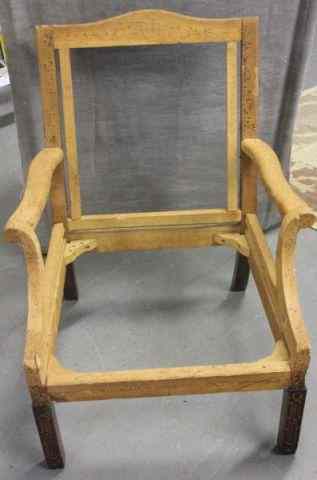 Appraisal: Antique Chippendale Style Wing Arm Chair Appears to be a