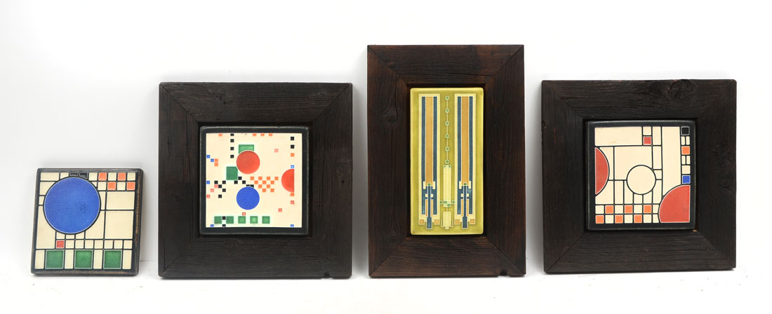 Appraisal: FRANK LLOYD WRIGHT MOTAWI TILES tiles from the Frank Lloyd