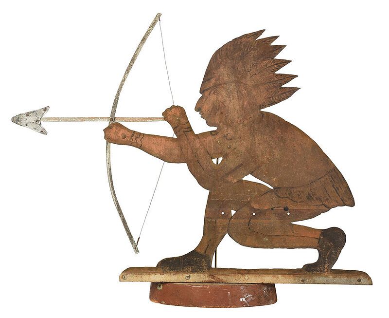 Appraisal: American Indian Sheet Iron and Zinc Weathervane late th early