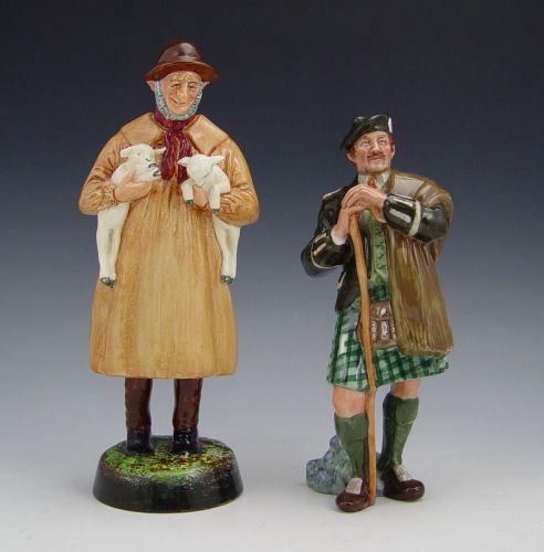 Appraisal: ROYAL DOULTON FIGURES Lambing Time HN '' tall The Laird