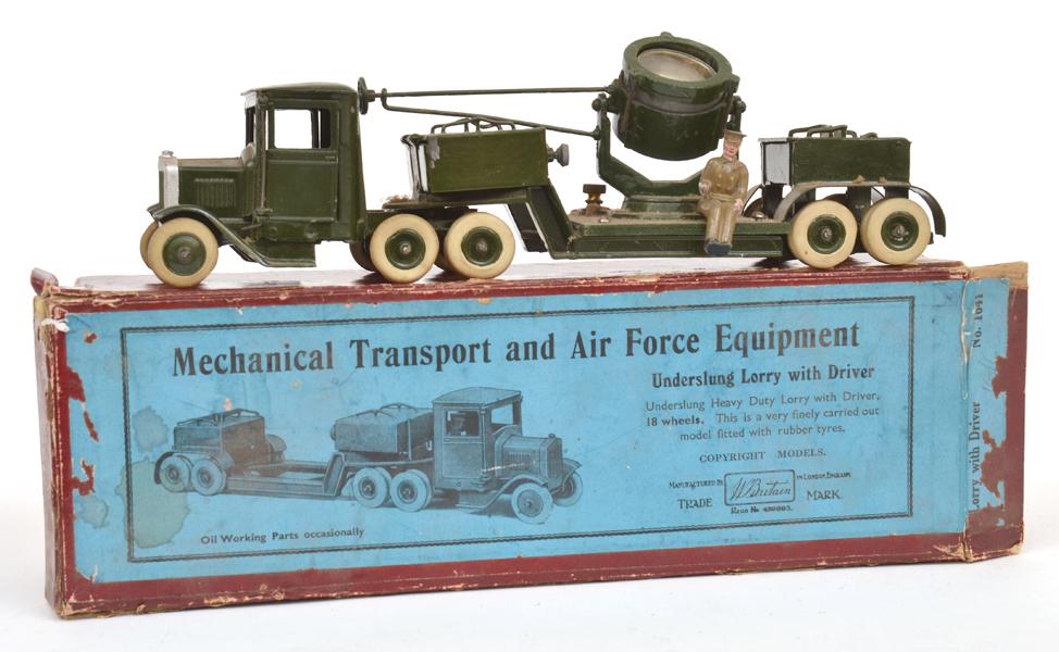 Appraisal: BRITAINS NO MECHANICAL TRANSPORT AND AIRFORCE EQUIPMENT WITH SEARCHLIGHT REPAINTED