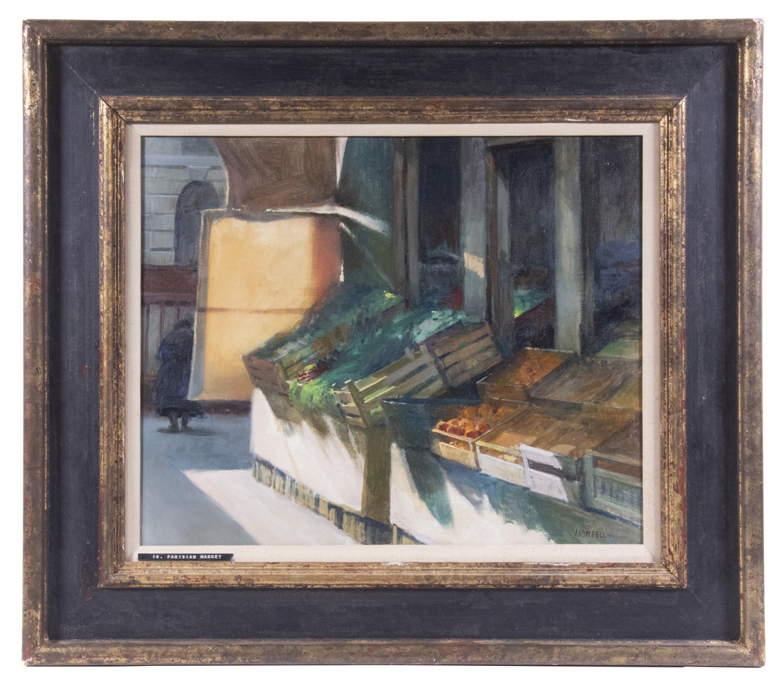 Appraisal: ALBERT HANDELL NM - Parisian Market oil on canvas signed