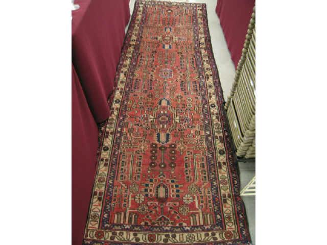 Appraisal: Hamadan Persian Handmade Runner stylized floral earthtones ' x '