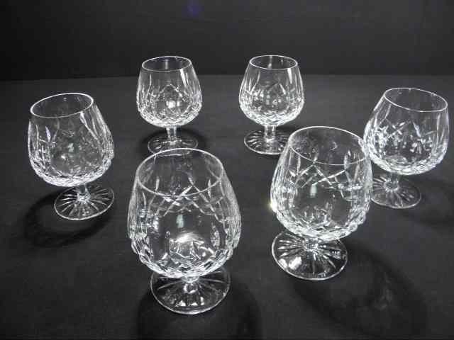 Appraisal: Lot of six Waterford Irish cut crystal brandy snifters in