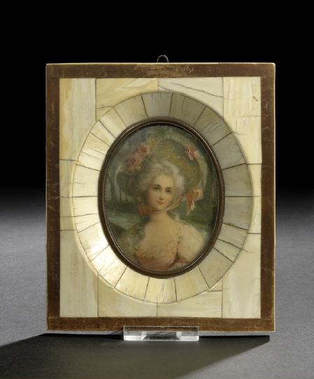 Appraisal: After Lucio Rossi Italian - Italian oval portrait miniature of