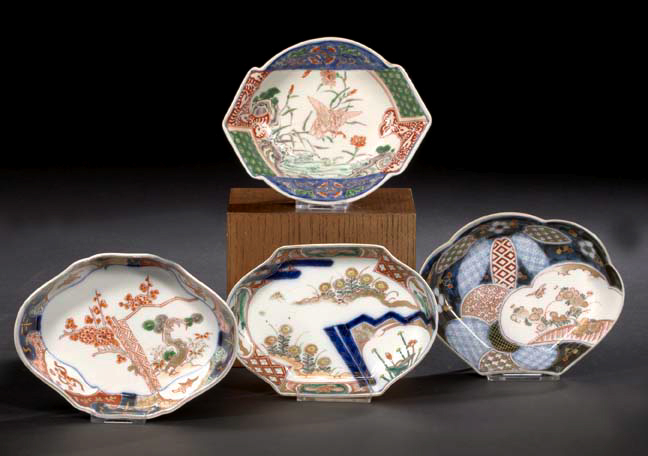 Appraisal: Group of Four Japanese Imari Porcelain Shaped Dishes th century