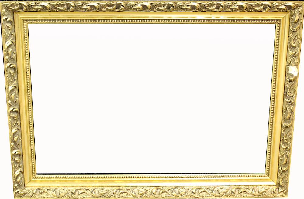 Appraisal: American Carved Gilt Wood Frame American Carved Gilt Wood Frame