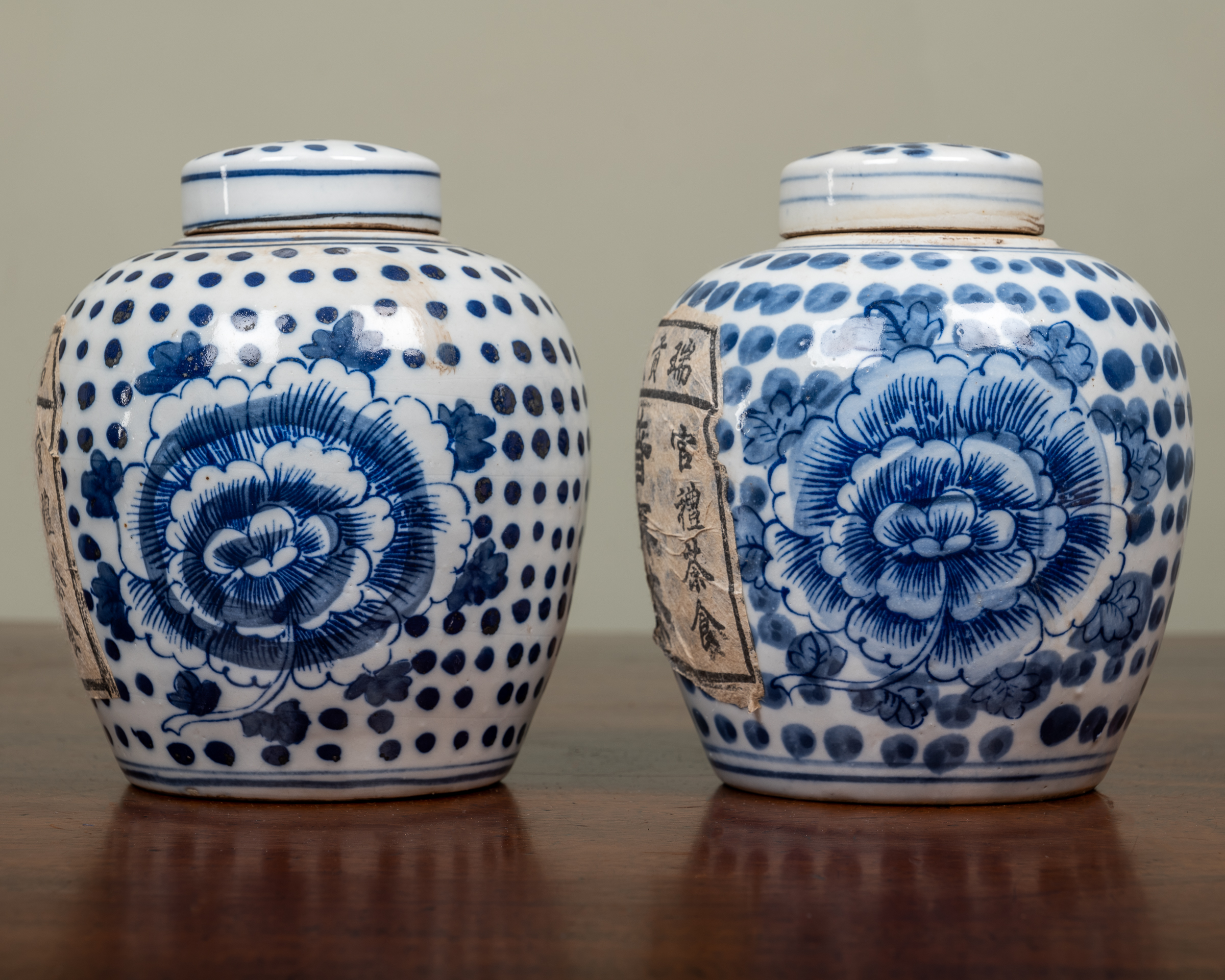 Appraisal: A pair of late th early th century Chinese blue