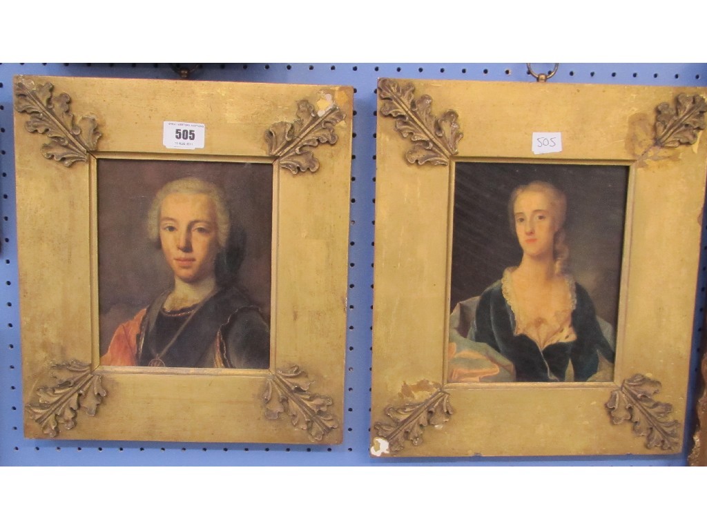 Appraisal: Pair of portraits on board Prince Charles Edward Stewart and