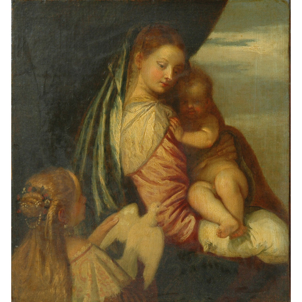 Appraisal: Circle of Alessandro Varotari Madonna and Child with a Donor