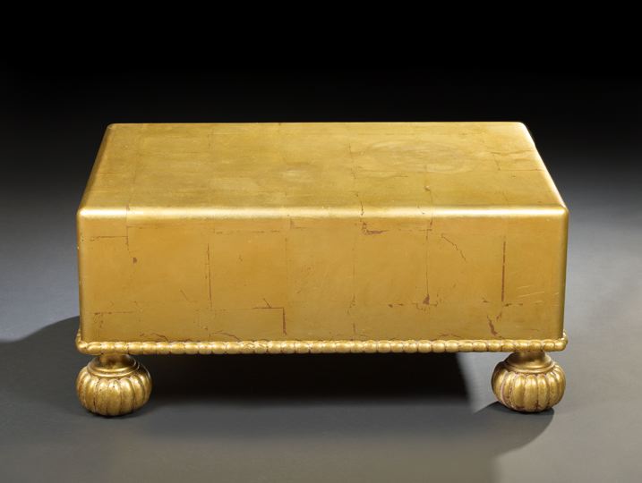 Appraisal: Christopher Maier New Orleans - Giltwood Low Table of rectilinear