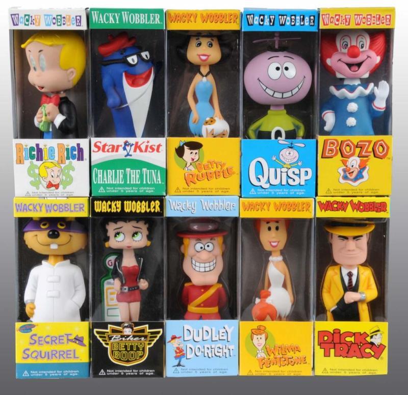 Appraisal: Lot of Contemporary Funko Wacky Wobblers Description All in original