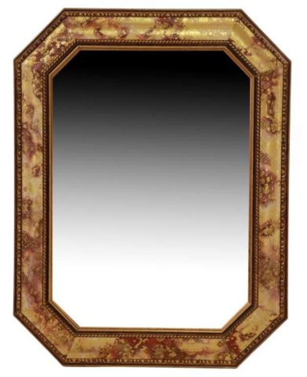 Appraisal: Italian wall mirror th c having marbelized painted frame with