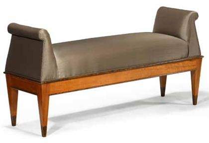 Appraisal: Upholstered bench bob ingram philadelphia pennsylvania H in W in