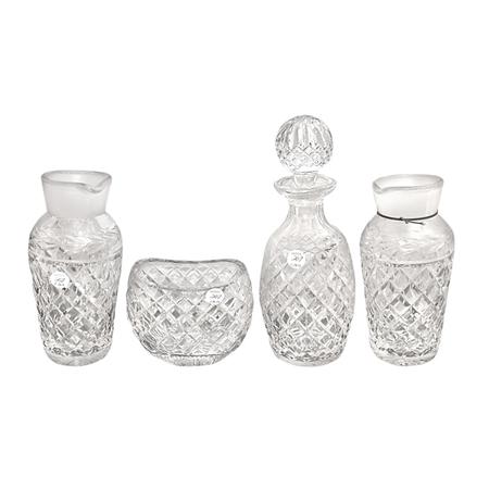 Appraisal: Set of Four Waterford Cut Glass Bar Articles Estimate nbsp