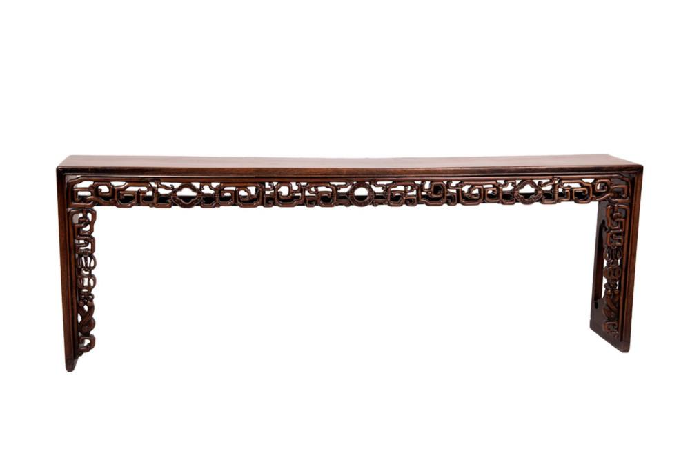 Appraisal: CHINESE CARVED HARDWOOD TABLEProvenance The Estate of Thomas Otten Paine