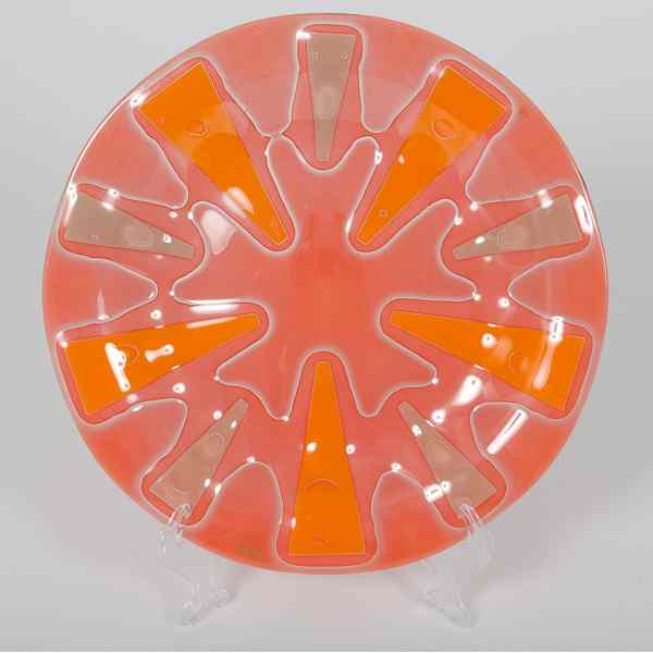 Appraisal: Higgins Glass Plate American a mid-century modern glass plate in