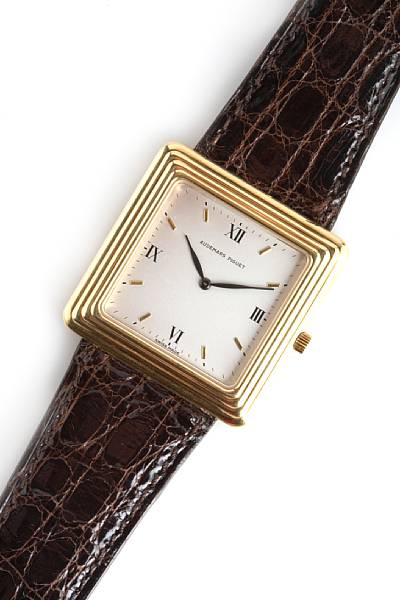 Appraisal: Audemars Piguet An k gold square cased wristwatch s Cal