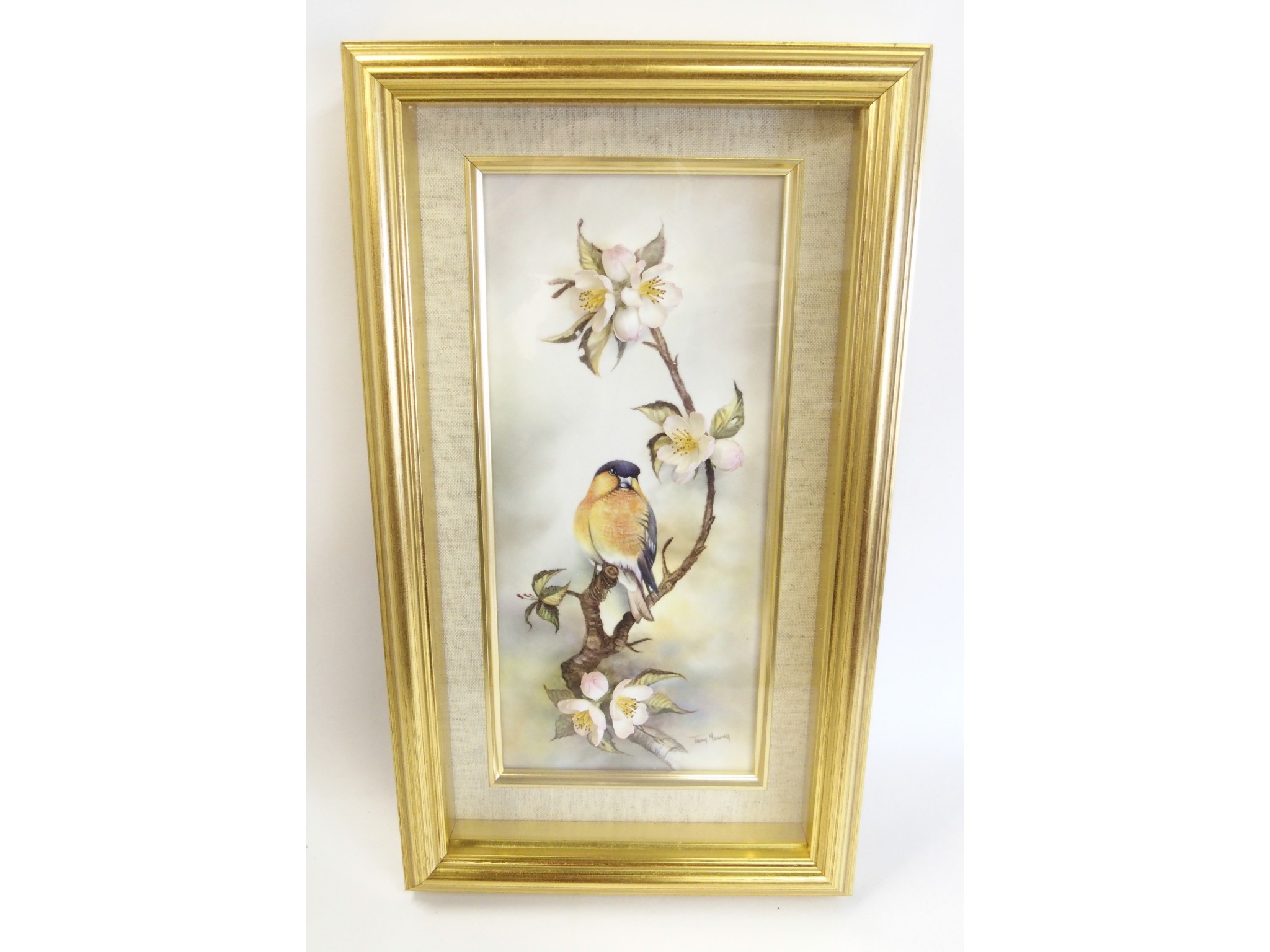 Appraisal: VATABLE LOTSBronte porcelain framed picture of a bird on a