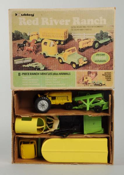 Appraisal: Hubley Red River Ranch Play Set Box Original box has