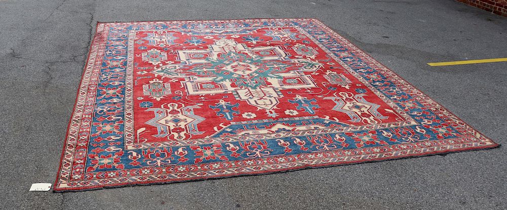 Appraisal: Large Hand Woven Carpet Beautiful large hand woven carpet with