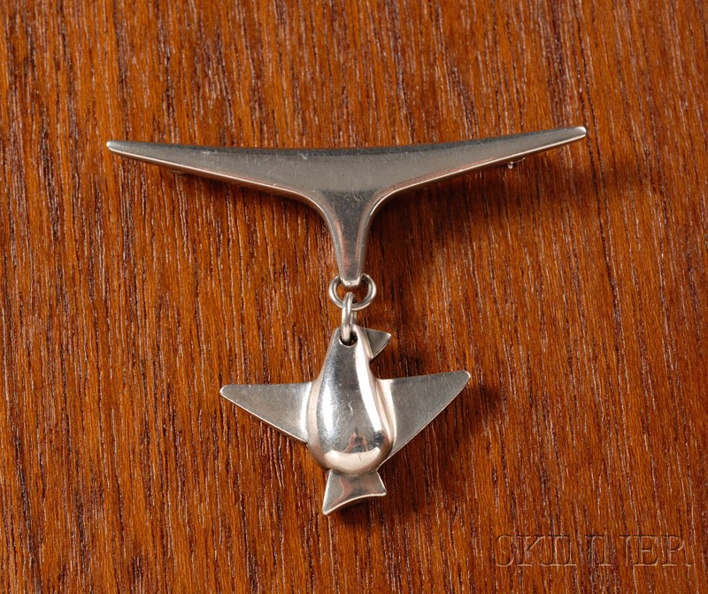 Appraisal: Georg Jensen Bird Brooch Sterling silver Denmark - Abstract form