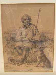 Appraisal: Three lithographs ''Shepherd'' ''Shepherd Boy'' and ''Milkmaid'' one signed in