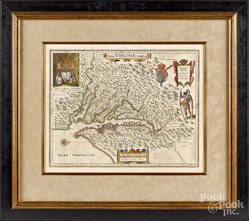 Appraisal: Willem Blaue Dutch - map of Virginia Exclusive on Bidsquare