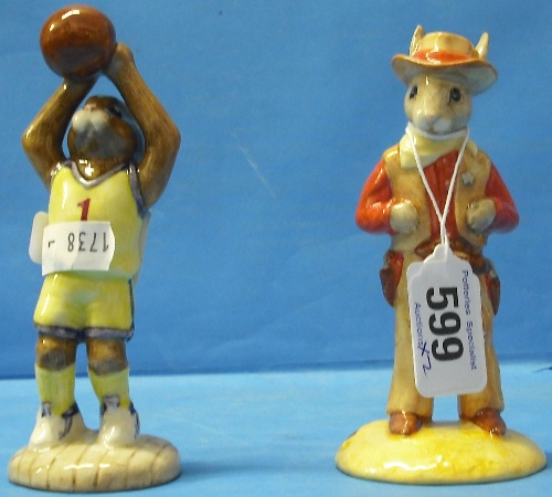 Appraisal: Royal Doulton Bunnykins figures Cowboy DB and Basketball Player DB