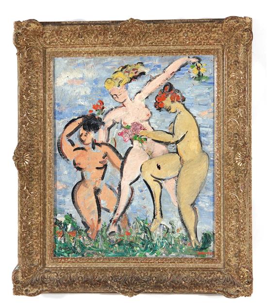 Appraisal: Max Weber New York - THREE GRACES oil on canvas