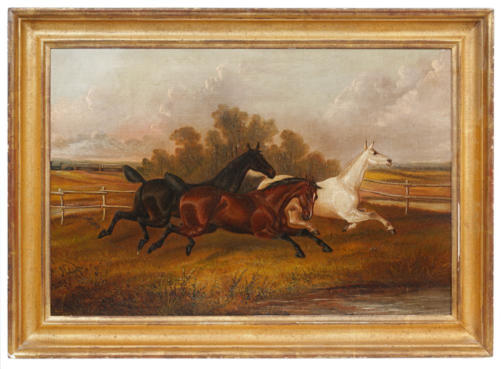 Appraisal: JOHN FREDERICK HERRING SR HORSES OIL PAINTINGJohn Frederick Herring Sr