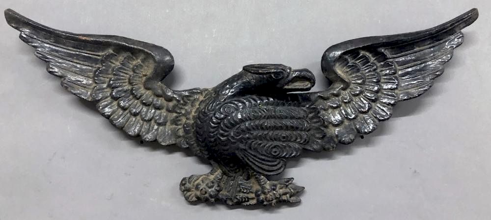 Appraisal: Cast Iron Spread Winged Eagle Cast iron spread winged eagle