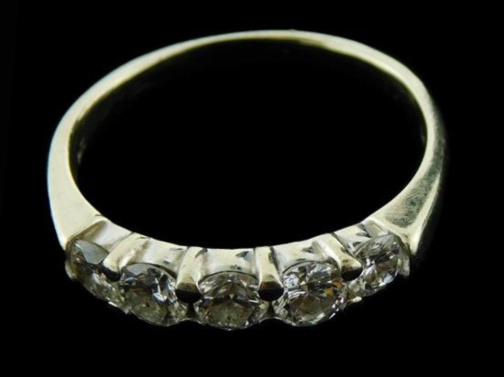 Appraisal: JEWELRY K Diamond Band mounting stamped and tested K white