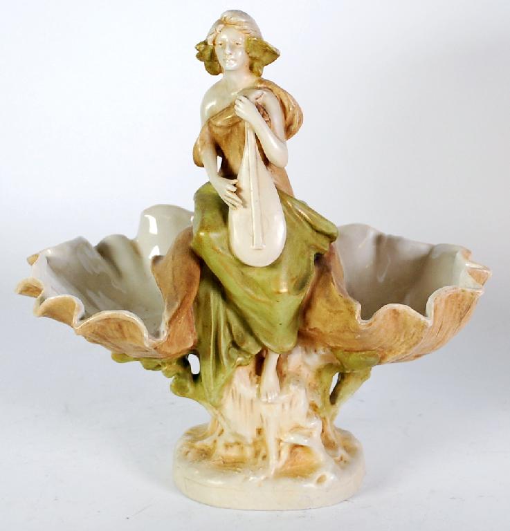 Appraisal: EARLY TWENTIETH CENTURY ROYAL DUX FLOWER HOLDER in the form