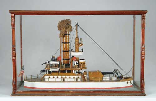 Appraisal: FINE CASED WATERLINE MODEL OF THE GREAT WHITE FLEET BATTLESHIP