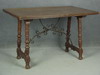 Appraisal: TABLE - TH C MAHOGANY TURNED LEG TABLE WITH ORNATE