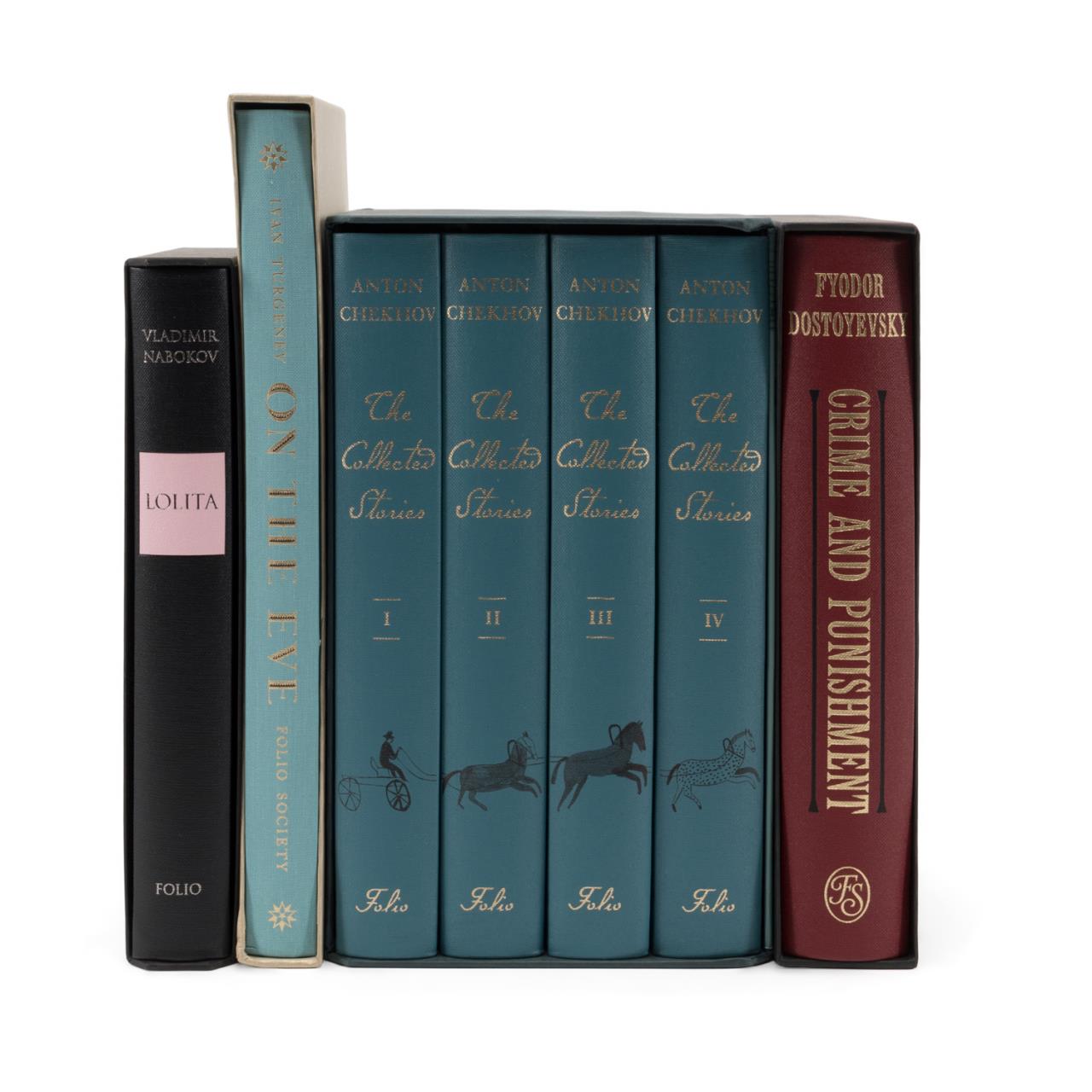 Appraisal: SEVEN FOLIO SOCIETY RUSSIAN AUTHOR BOOKS Set of seven The