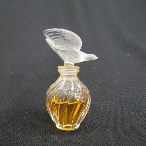 Appraisal: Lalique French Crystal Perfume Bottle figural dove stopper Nina Ricci