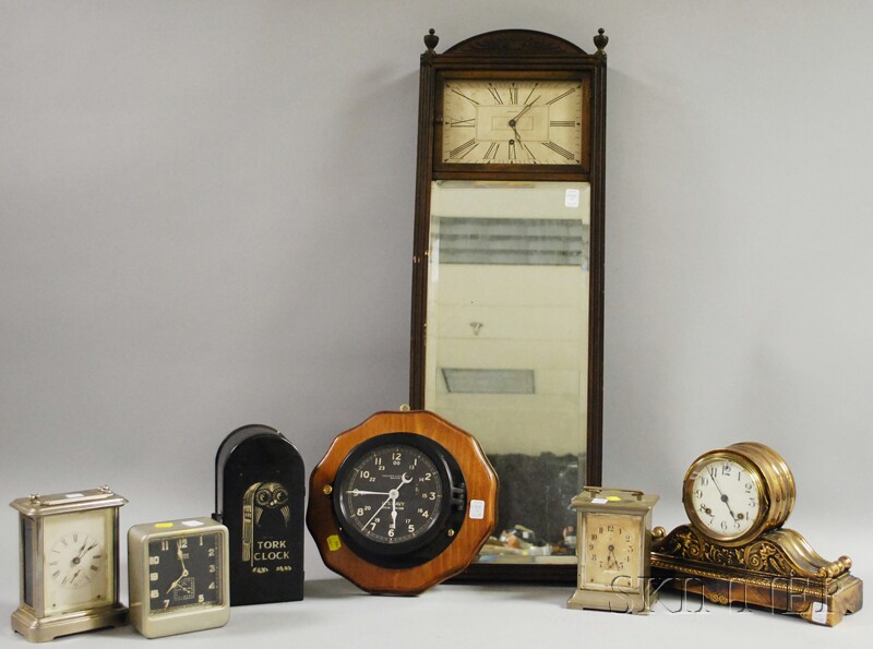 Appraisal: Seven Clocks a Chelsea U S Navy time-only deck clock