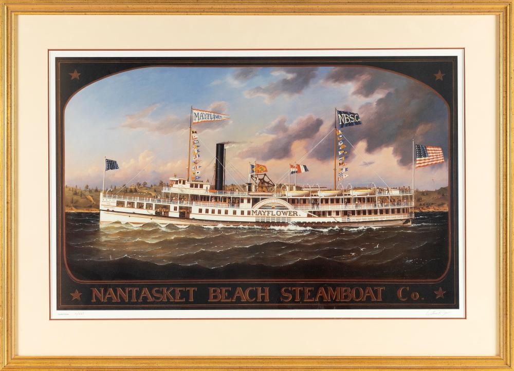 Appraisal: WILLIAM R DAVIS CAPE COD MASSACHUSETTS CONTEMPORARY THE PADDLEWHEELER MAYFLOWER