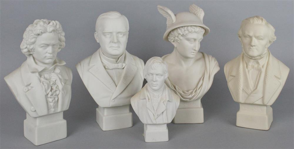 Appraisal: FIVE ROBINSON LEADBEATER LTD PARIAN BUSTS late th early th