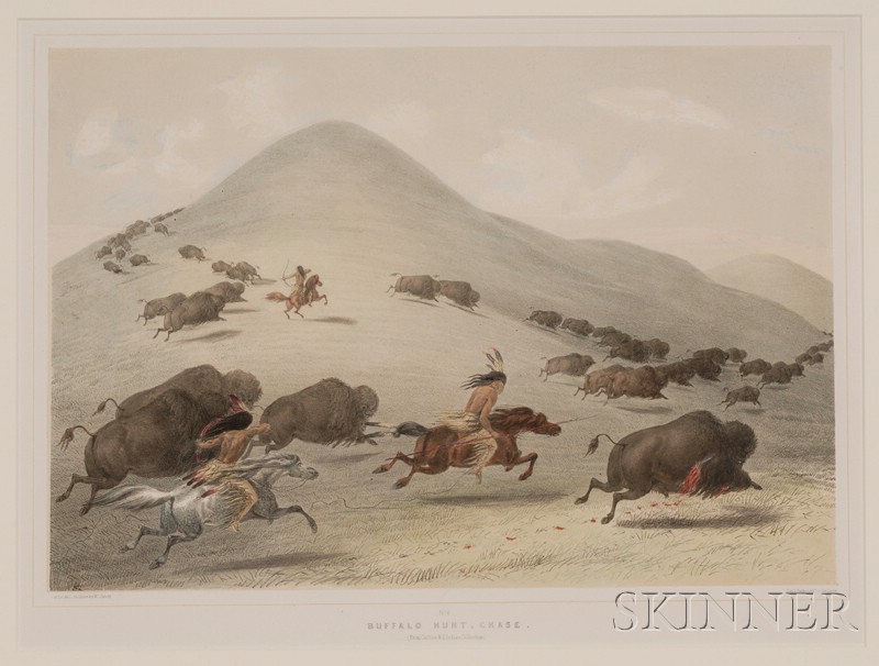 Appraisal: Natural History American Indian Catlin George - Buffalo Hunt Chase