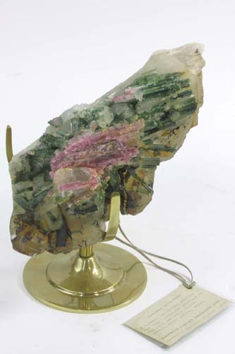 Appraisal: A COLLECTOR'S SPECIMEN OF THE RARE TOURMALINE CRYSTALS in rubellite